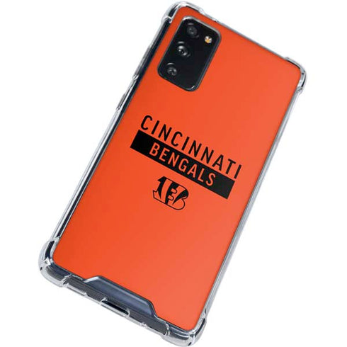 NFL Cincinnati Bengals Orange Performance Series Galaxy S20 FE Clear Case